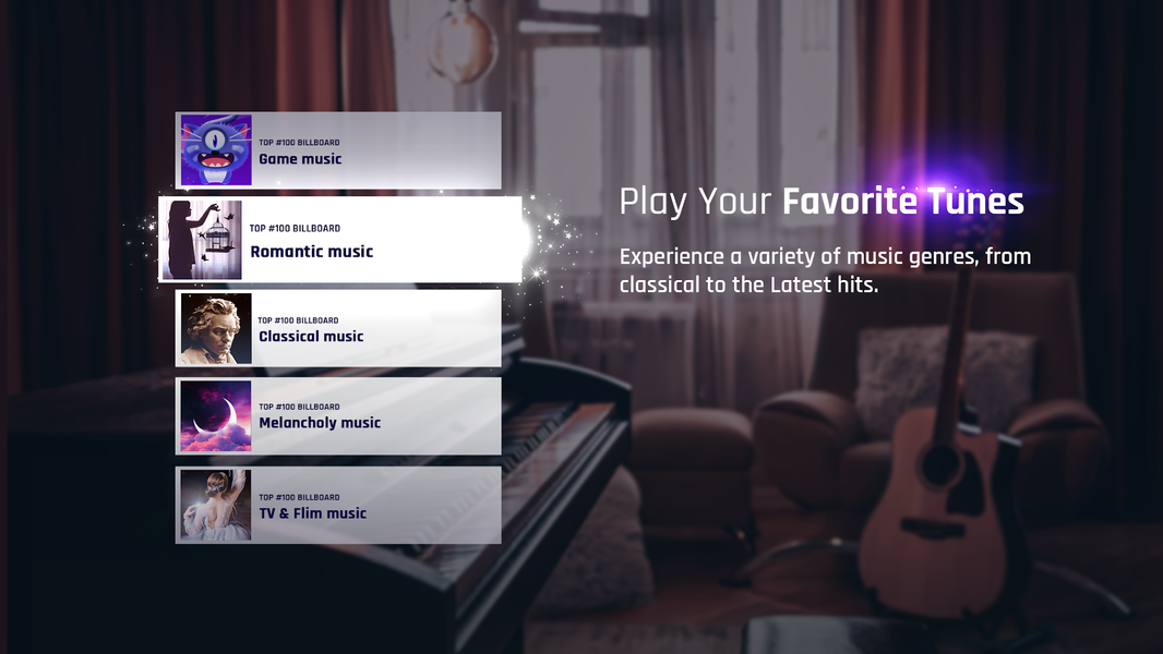 Simpia: Learn piano by songs - عکس بازی موبایلی اندروید