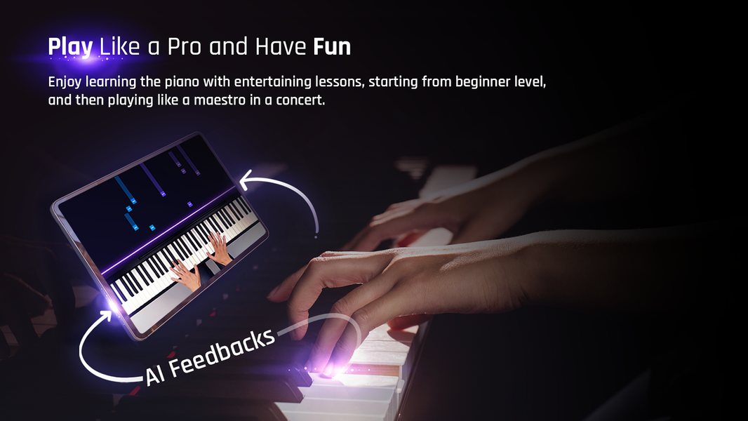 Simpia: Learn piano by songs - عکس بازی موبایلی اندروید