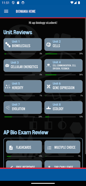 Biomania: AP Biology Study App - Image screenshot of android app