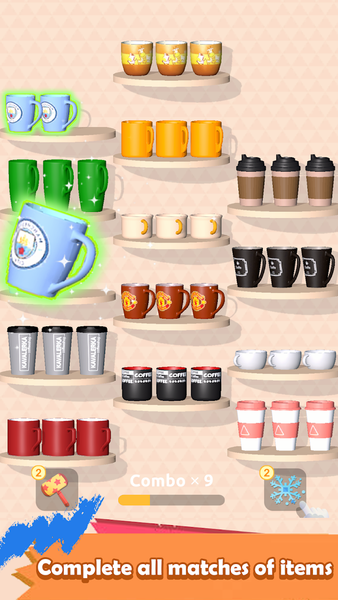 Triple Match3D-Goods Collect - Gameplay image of android game