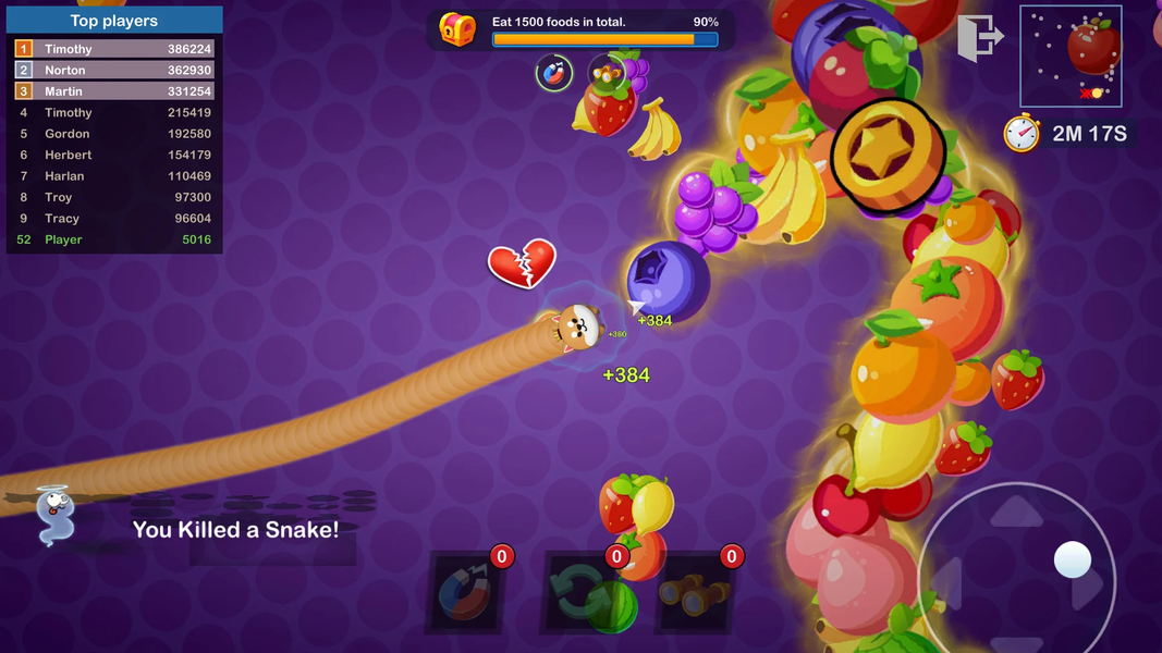 Worms Merge: idle snake game - Gameplay image of android game