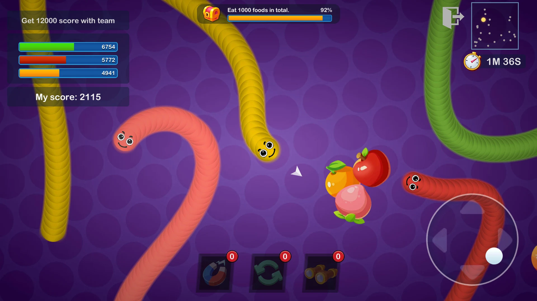 Worms Merge: idle snake game - Gameplay image of android game