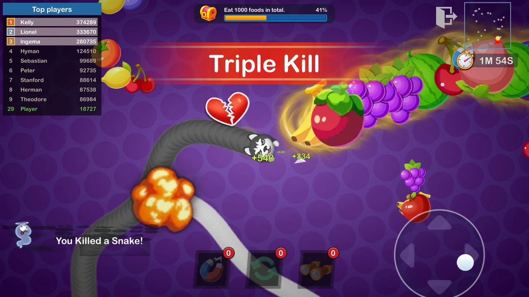 Worms Merge: idle snake game - Gameplay image of android game