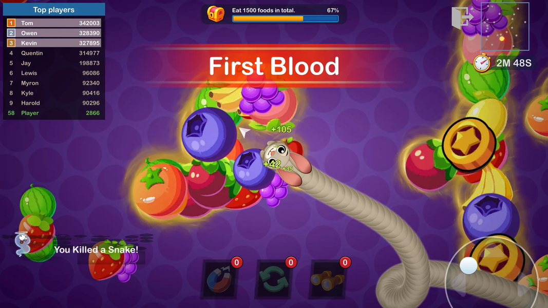 Worms Merge: idle snake game - Gameplay image of android game