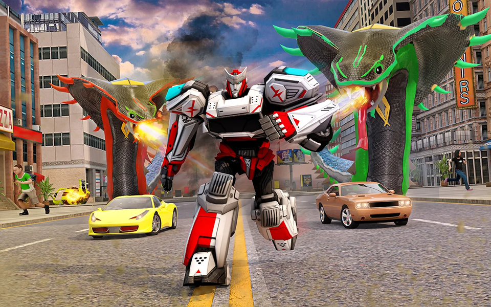 Snake Robot Car Transform Game - Image screenshot of android app