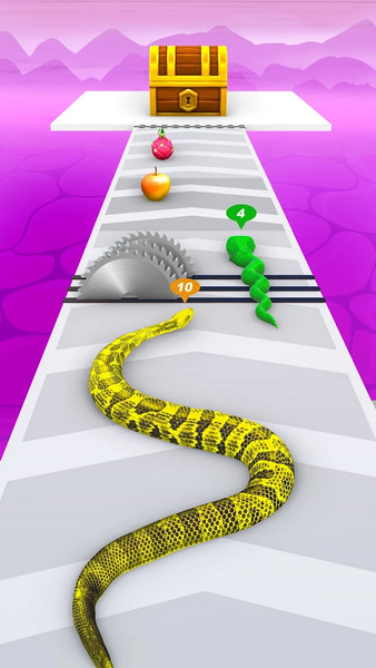 Snake Run Race・Fun Worms Games - Gameplay image of android game
