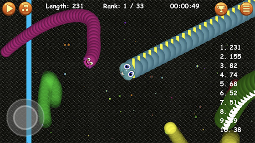 Snake Worm Big Battle Zone .io 2020 - Gameplay image of android game