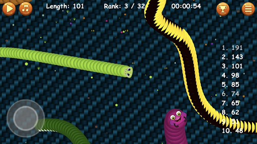 Snake Worm Big Battle Zone .io 2020 - Gameplay image of android game