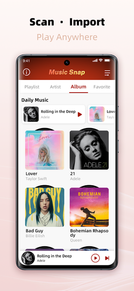 Music Snap:Audio&MP۳ Player - عکس برنامه موبایلی اندروید
