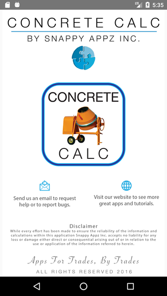 Concrete Calculator - عکس برنامه موبایلی اندروید