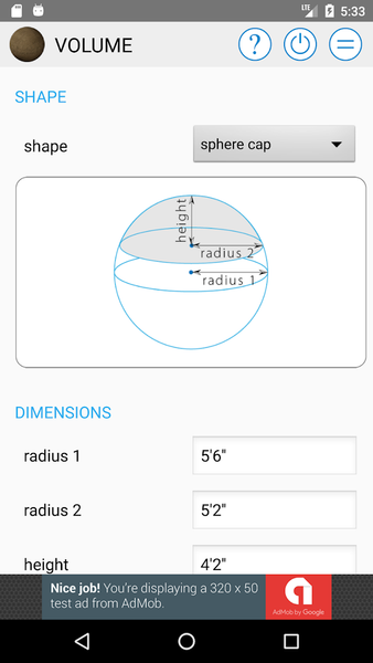 Concrete Calculator - عکس برنامه موبایلی اندروید