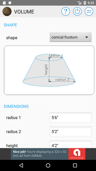 Concrete Calculator - عکس برنامه موبایلی اندروید