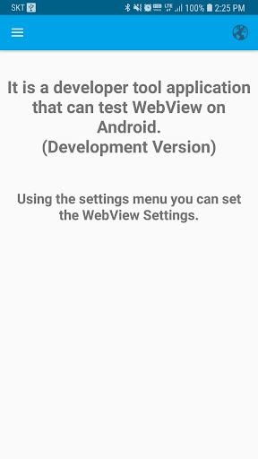 WebView Test - Image screenshot of android app