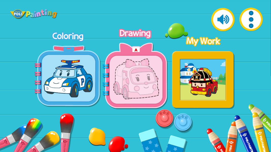 Robocar Poli: Painting Fun - عکس بازی موبایلی اندروید