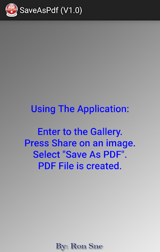 Save As PDF - Image screenshot of android app