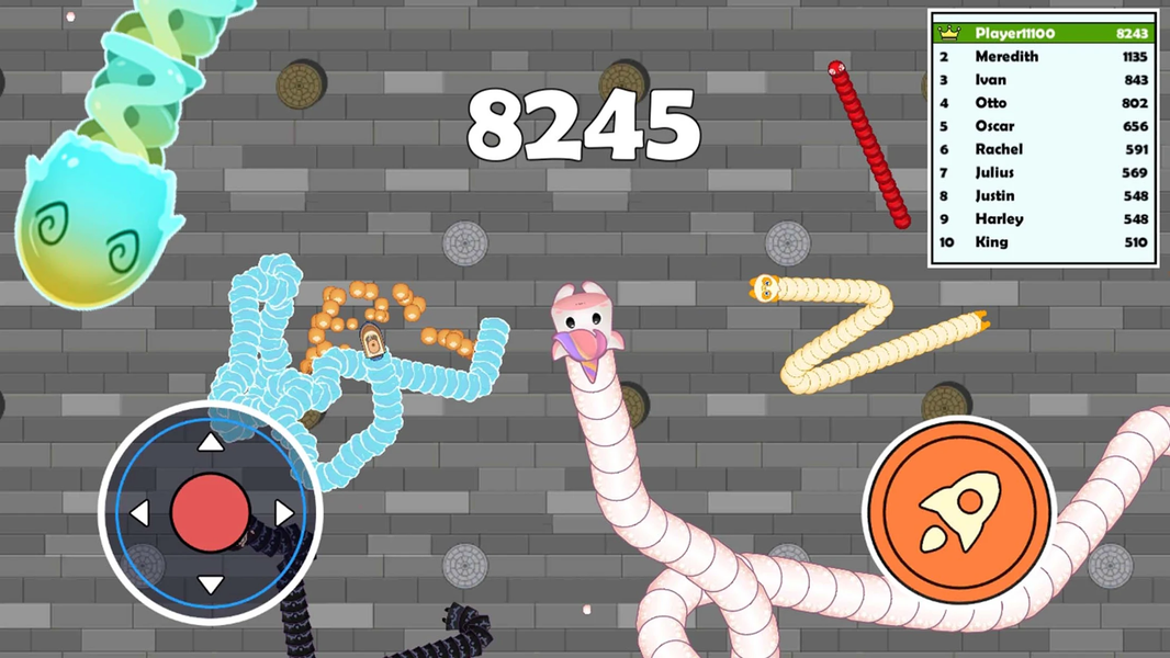 Sneak Snake-Slither Worm Game - عکس بازی موبایلی اندروید