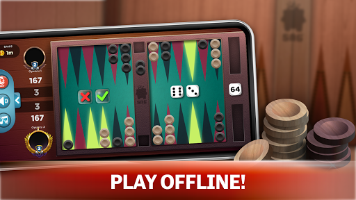 Backgammon - Offline Free Board Games - Gameplay image of android game