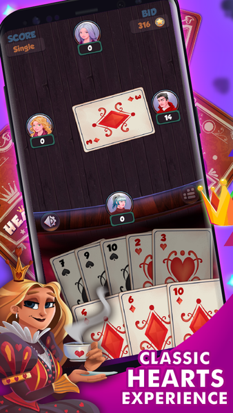 Hearts - Offline Card Games - عکس برنامه موبایلی اندروید