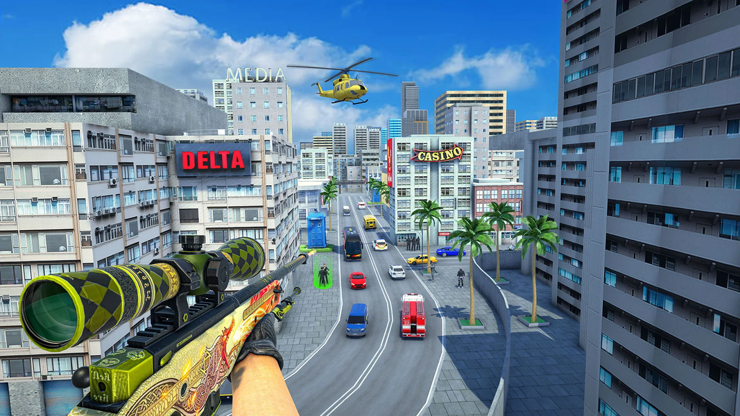 Sniper 3D: City Gun Shooting - Gameplay image of android game