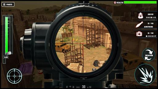 Desert War Sniper Shooter 3D - Gameplay image of android game