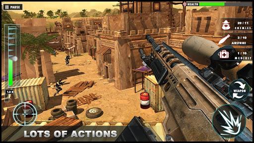 Desert War Sniper Shooter 3D - Gameplay image of android game