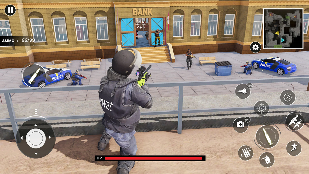 Sniper 3D Attack Shooting Game - Gameplay image of android game