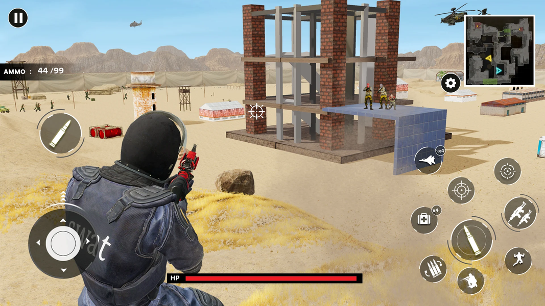 Sniper 3D Attack Shooting Game - Gameplay image of android game