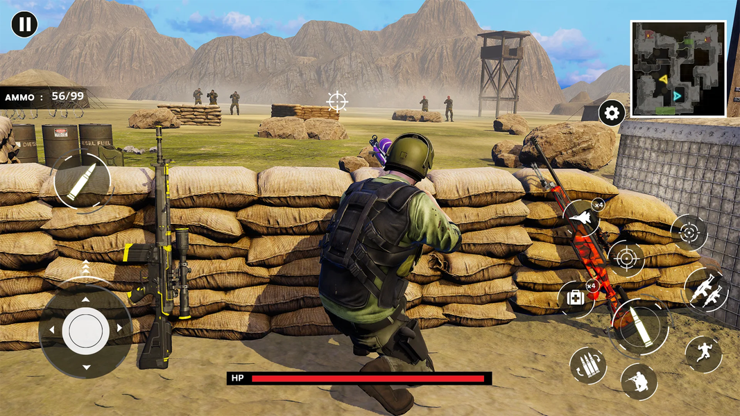 Sniper 3D Attack Shooting Game - Gameplay image of android game