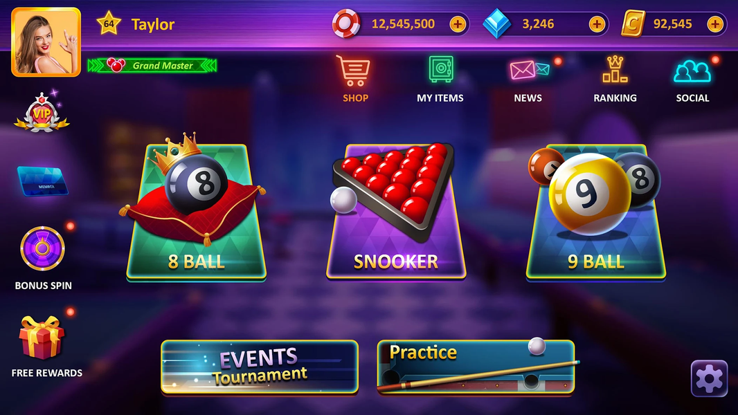 Sir Snooker: 8 Ball & 9 Ball - Gameplay image of android game
