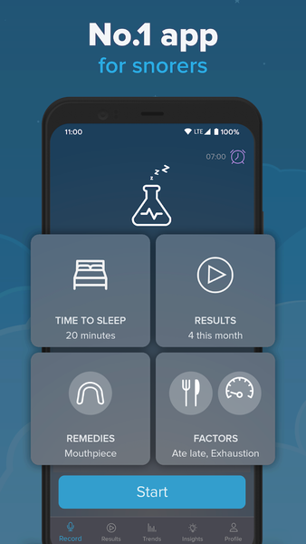 SnoreLab : Record Your Snoring - عکس برنامه موبایلی اندروید