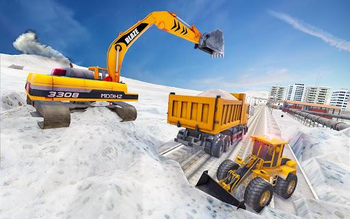 Snow Excavator Crane Simulator - عکس بازی موبایلی اندروید