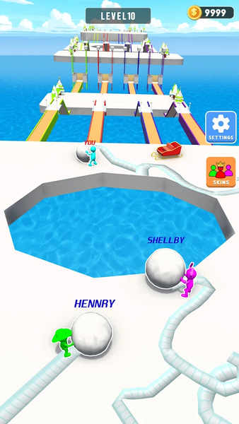 Snow Sprint: 3D Race Rush - Gameplay image of android game