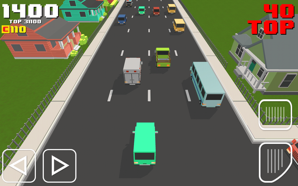 Blocky Road Racer - Gameplay image of android game