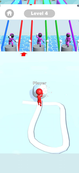 Snow Race 3D: Ice Bridge Run - Gameplay image of android game