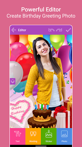 Birthday Greeting Cards Maker - Image screenshot of android app