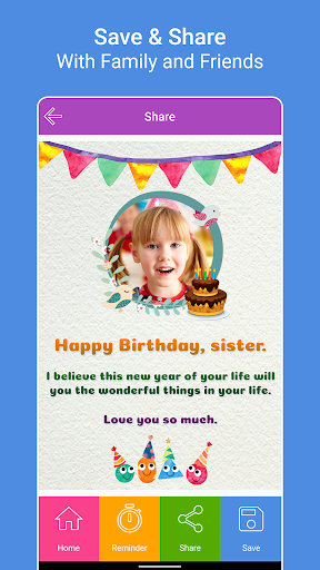 Birthday Greeting Cards Maker - Image screenshot of android app