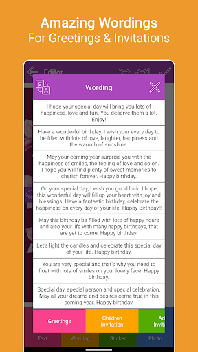 Birthday Greeting Cards Maker - Image screenshot of android app