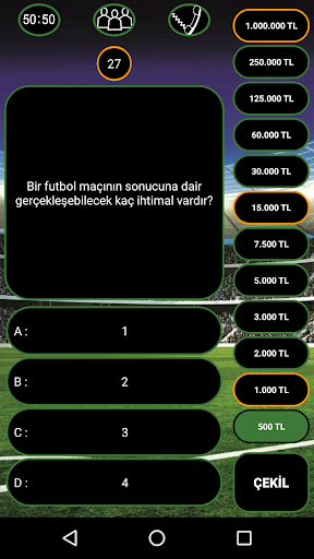 Futbol Bilgi Yarışması - Gameplay image of android game