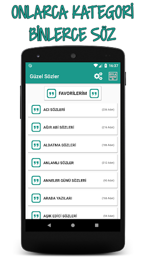 Güzel Sözler - Durum Sözleri - عکس برنامه موبایلی اندروید