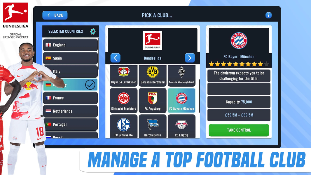 Soccer Manager 2023 - Football - Gameplay image of android game