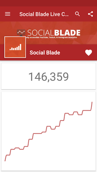 Live Sub Count - Social Blade - عکس برنامه موبایلی اندروید