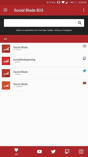 Social Blade Statistics - Image screenshot of android app