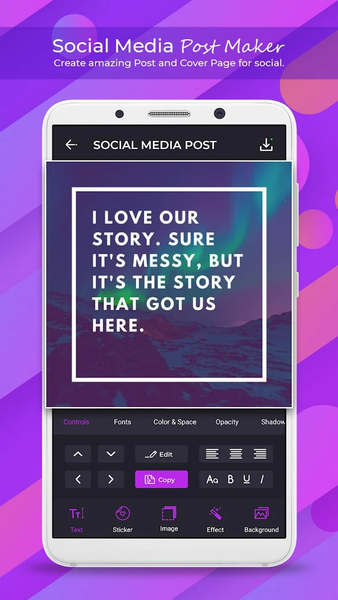Social Media Post Maker - عکس برنامه موبایلی اندروید