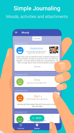 Moody Journal - Mood Diary, Mo - Image screenshot of android app