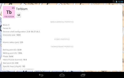 Periodic Table - جدول تناوبی - عکس برنامه موبایلی اندروید