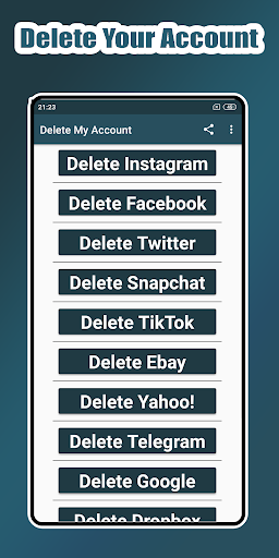 Delete My Account - Image screenshot of android app