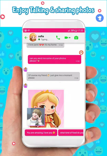 fake video call with princess - Image screenshot of android app