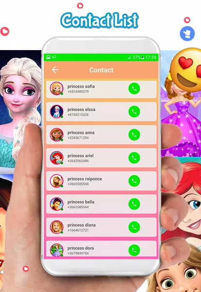 fake video call with princess - عکس برنامه موبایلی اندروید
