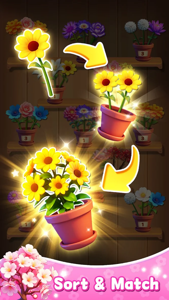 Blossom Bliss: Sort&Design - Gameplay image of android game