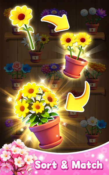 Blossom Bliss: Sort&Design - Gameplay image of android game